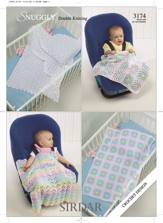 S3174 Four Blanket Designs in Sirdar Snuggly DK