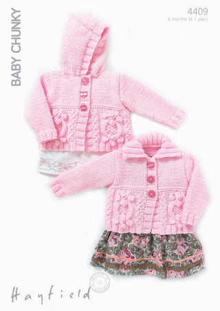 S4409 Cardigans for Little Ones in Hayfield Baby Chunky