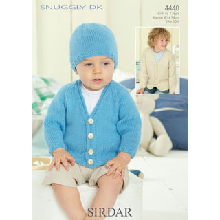 S4440 Blanket, Cardigan and Hat in Sirdar Snuggly DK