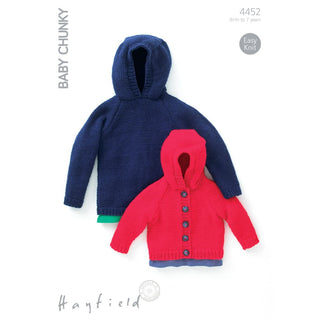 S4452 Jacket and Hoodie for Little Ones in Hayfield Baby Chunky