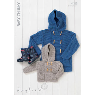 S4486 Duffle Coat for Little Ones in Hayfield Baby Chunky