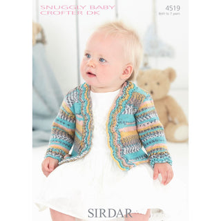 S4519 Cardigans for Little Ones in Sirdar Snuggly Baby Crofter DK