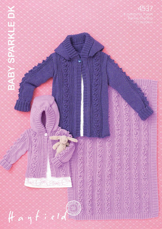 S4537 Jacket and Blanket for Little Ones in Hayfield Baby Sparkle DK