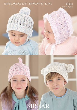 S4563 Hats for Little Ones in Sirdar Snuggly Spots DK