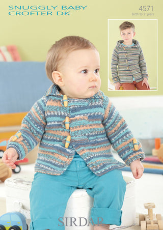 S4571 Jackets for Little Ones in Sirdar Snuggly Baby Crofter DK
