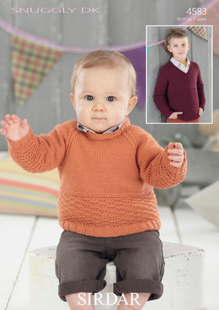 S4583 Sweaters for Little Ones in Sirdar Snuggly DK