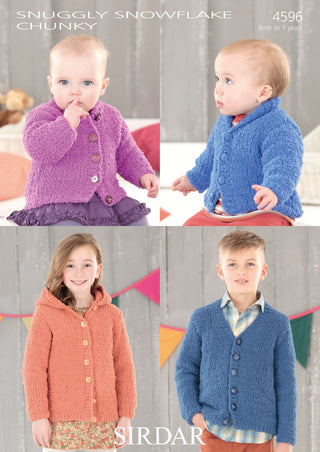 S4596 Cardigans and Jackets for Little Ones in Sirdar Snowflake Chunky
