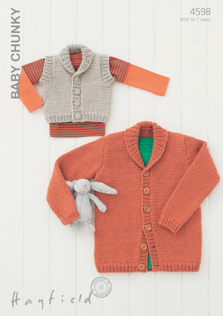 S4598 Cardigans for Little Ones in Hayfield Baby Chunky