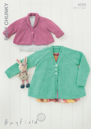 S4599 Cardigans for Little Ones in Hayfield Baby Chunky