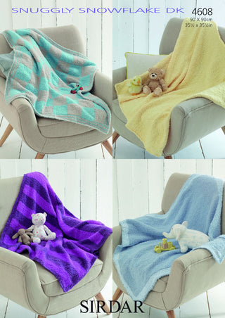 S4608 Four Blanket Designs in Sirdar Snowflake DK