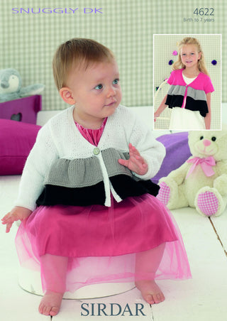 S4622 Cardigans for Little Ones in Sirdar Snuggly DK