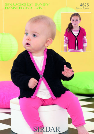 S4625 Cardigans for Little Ones in Sirdar Baby Bamboo DK