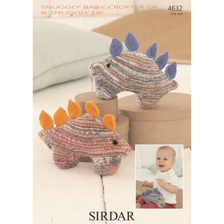 S4632 Dinosaur Toys in Sirdar Snuggly Baby Crofter DK