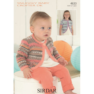 S4633 Cardigans for Little Ones in Sirdar Snuggly Baby Crofter DK
