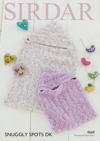 S4660 Sleeping Bag for Babies in Sirdar Snuggly Spots DK