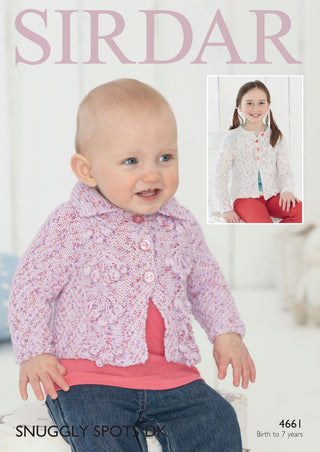 S4661 Cardigans for Little Ones in Sirdar Snuggly Spots DK