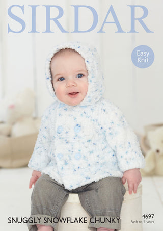 S4697 Jacket for Little Ones in Sirdar Snuggly Snowflake Chunky