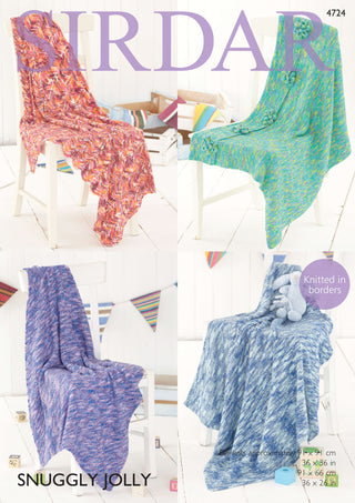 S4724 Four Blanket designs in Sirdar Jolly