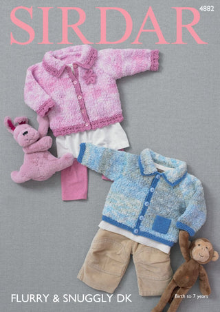 S4882 Cardigans in Sirdar Flurry & Snuggly DK
