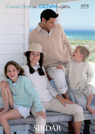 S5076 Sweaters for Men, Women and Children in Sirdar Country Style DK