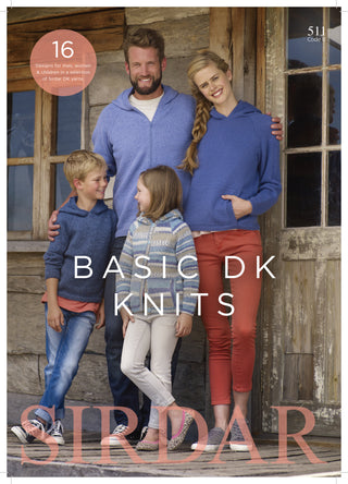 S511 Basic DK Knits, 16 Designs for Men, Women and Children in a selection of Sirdar DK yarns