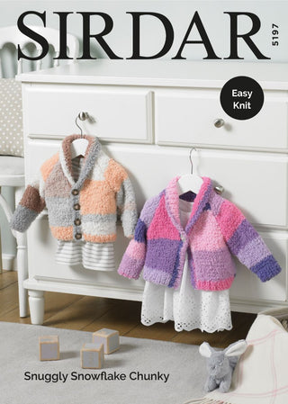 S5197 Cardigans in Sirdar Snuggly Snowflake Chunky