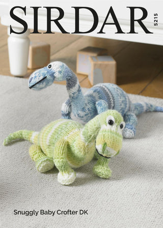 S5215 Dinosaur in Sirdar Snuggly Baby Crofter DK