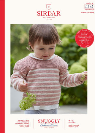 S5243 Striped Sweater in Sirdar Snuggly Cashmere Merino DK