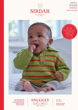 S5245 Boy's One & Two Coloured Sweaters in Sirdar Snuggly Cashmere Merino DK