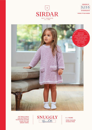 S5255 Girl's Dress in Sirdar Snuggly Bouclette