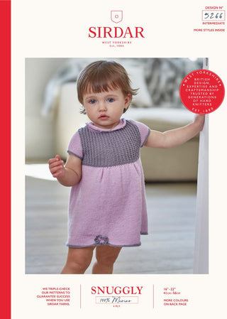 S5266 Dress & Shoes in Sirdar Snuggly 100% Merino 4Ply