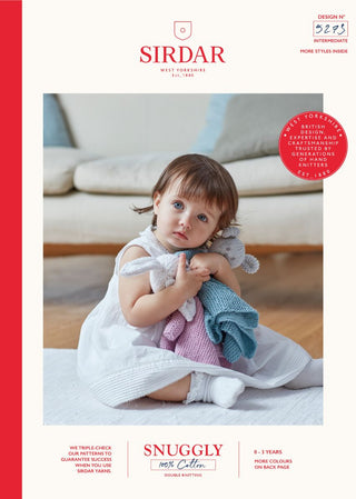 S5273 Bear & Rabbit Comforter in Sirdar Snuggly 100% Cotton DK