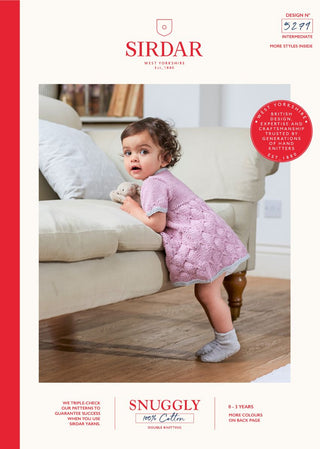 S5279 Girl's Dress in Sirdar Snuggly 100% Cotton DK
