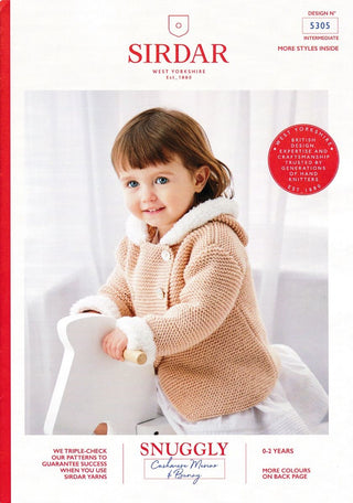 S5305 Hooded Jacket in Sirdar Snuggly Cashmere Merino & Sirdar Snuggly Bunny