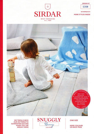 S5308 Soft Fluffy Blankets in Sirdar Snuggly Bunny