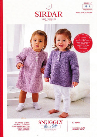 S5312 Dress and Sweater/Tunic in Sirdar Snuggly Bouclette