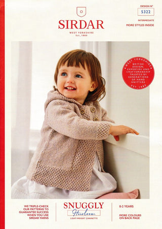 S5322 Baby's Duffle Coat in Sirdar Snuggly Heirloom