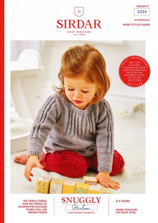 S5324 Smocked Sweater in Sirdar Snuggly Heirloom