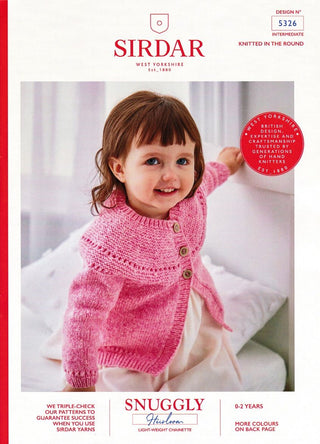 S5326 Yoked Cardigan in Sirdar Snuggly Heirloom
