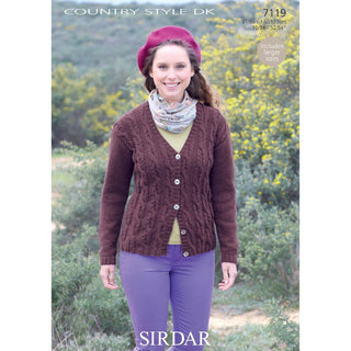 S7119 Cardigan for Women in Sirdar Country Style DK