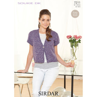 S7211 Cardigans for Women in Sirdar Soukie DK