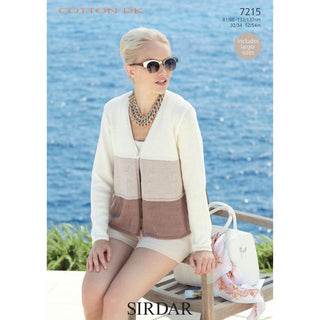 S7215 Cardigan for Women in Sirdar Cotton DK