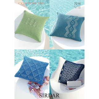 S7216 Cushion designs in Sirdar Cotton DK