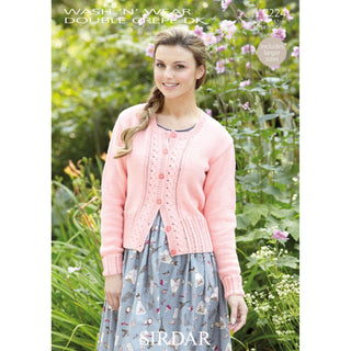S7224 Cardigan for Women in Sirdar Wash'n'Wear Double Crepe