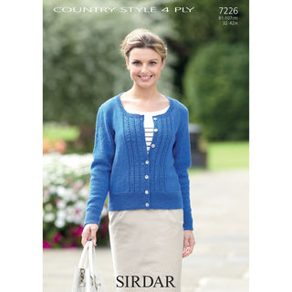 S7226 Cardigan for Women in Sirdar Country Style 4 Ply