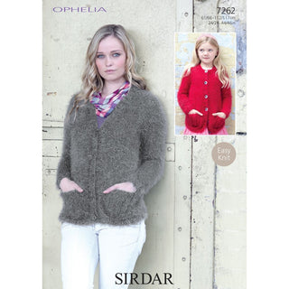 S7262 Cardigans for Women and Girls in Sirdar Ophilia