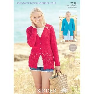 S7278 Cardigans for Women in Sirdar Beachcomber DK