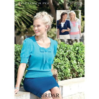 S7309 Tops for Women in Sirdar Cotton 4 Ply