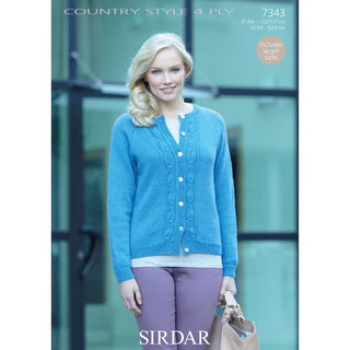 S7343 Cardigan for Women in Sirdar Country Style 4 Ply