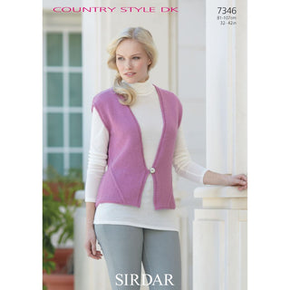S7346 Waistcoat for Women in Sirdar Country Style DK